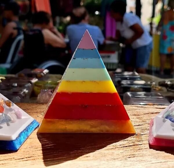 Pirâmide 10 cm X 10cm 7 Chakras