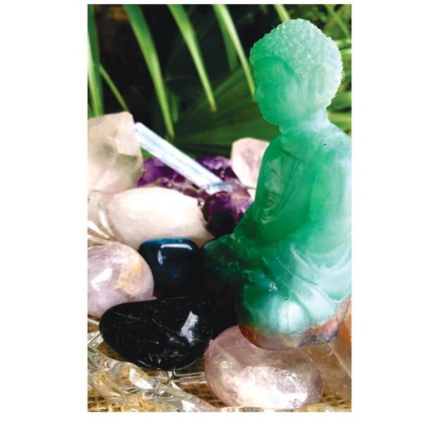 Buda Verde Orgonite - meditação - reiki - mesa radiônica - Imagem 2