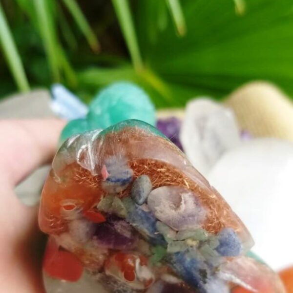 Buda Verde Orgonite - meditação - reiki - mesa radiônica - Imagem 3