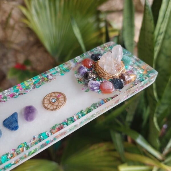 Incensário orgonite com Cristais 7 Chakras - Fora de Série - Imagem 2