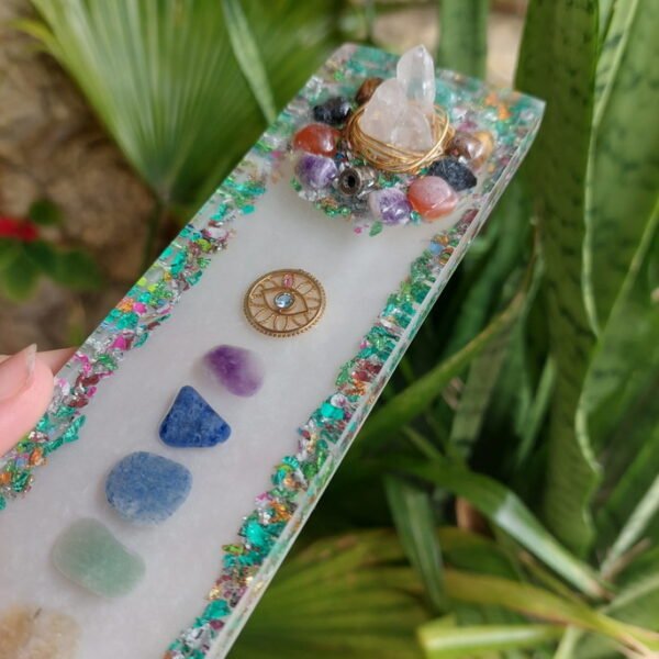 Incensário orgonite com Cristais 7 Chakras - Fora de Série - Imagem 3