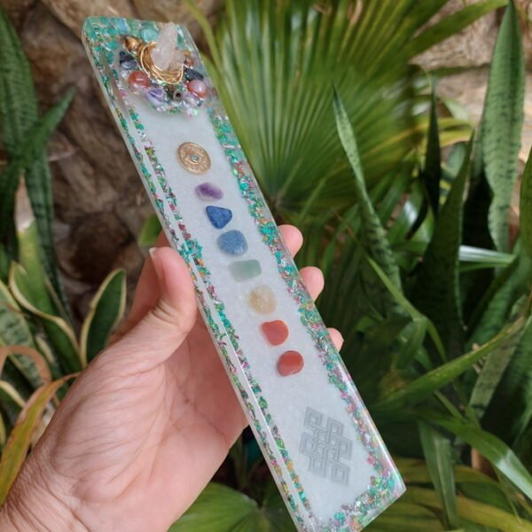 Incensário orgonite com Cristais 7 Chakras - Fora de Série - Imagem 5