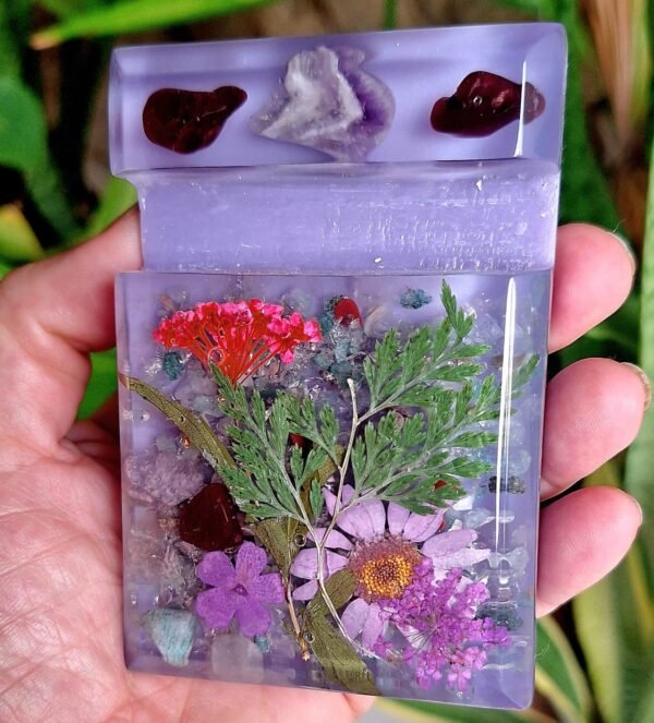Porta Celular com Flores Lilás - Imagem 2